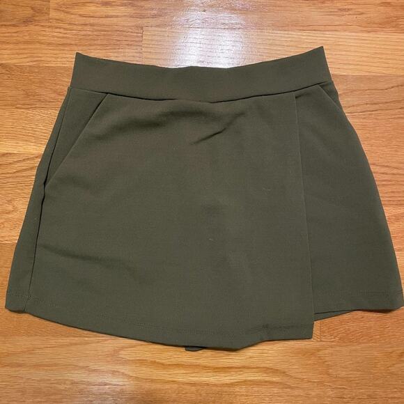Forever 21 Pants - Forever 21 Army Green High Waisted Faux Skirt